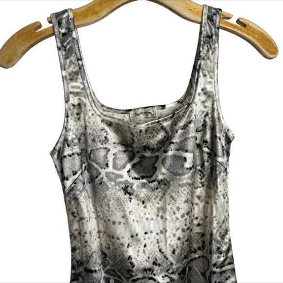 🆕Taupe Snakeskin Print Satin Silky Tank Bodycon Mini Dress~Size S - Picture 7 of 8